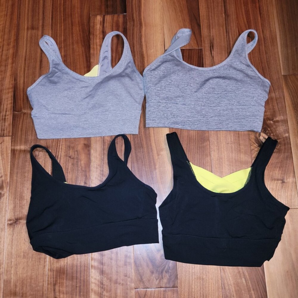 Set of 4 Zyia Neon Tape Luxe Bras